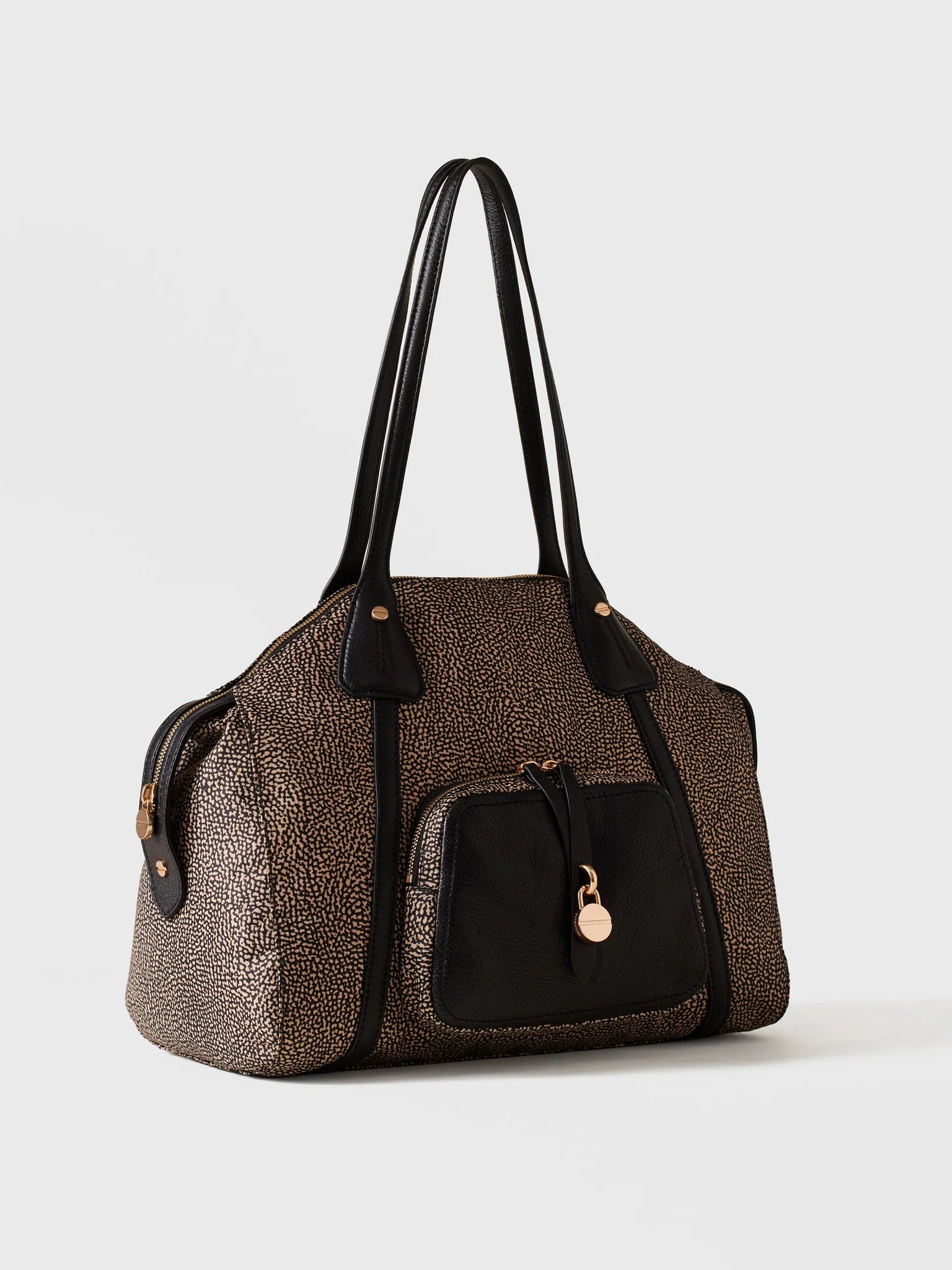 POCHE SHOPPING BAG MEDIUM - Natural OP/Black