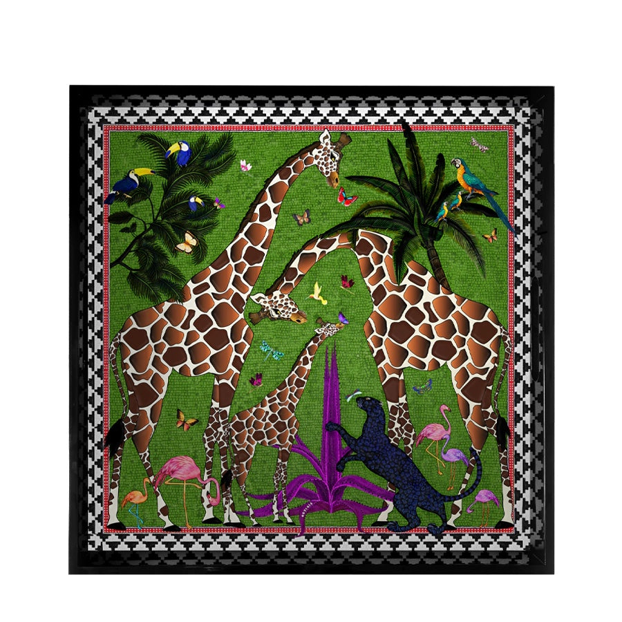 VASSOIO Giraffe Verde 45x45cm