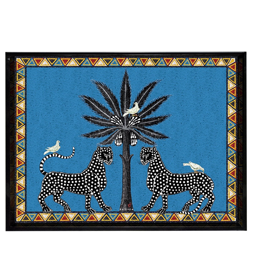 VASSOIO MOSAICO Blu Large 38x28cm