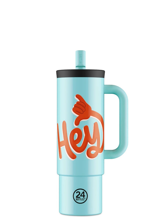 Straw Cup Hey! Blue 800 ml