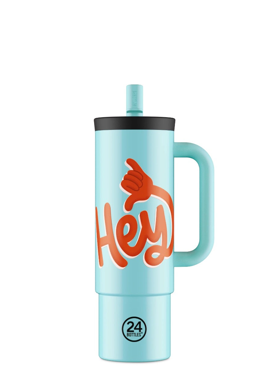 Straw Cup Hey! Blue 800 ml