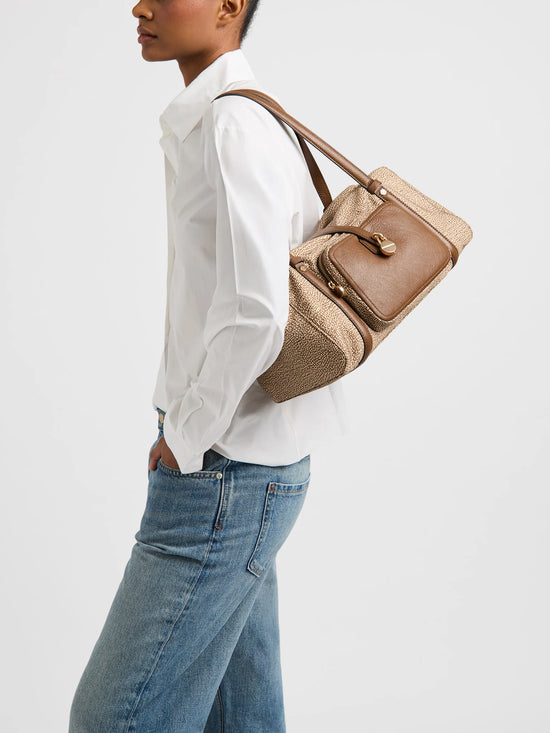 POCHE BOWLER BAG MEDIUM - Beige/Brown