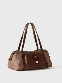 POCHE BOWLER BAG MEDIUM - Beige/Brown