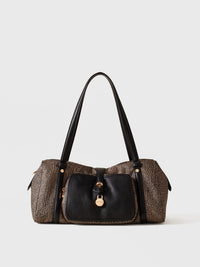 POCHE BOWLER BAG MEDIUM - Natural OP / Black