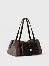 POCHE BOWLER BAG MEDIUM - Natural OP / Black
