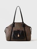 POCHE SHOPPING BAG MEDIUM - Natural OP/Black