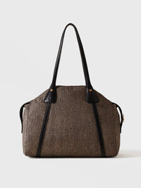 POCHE SHOPPING BAG MEDIUM - Natural OP/Black