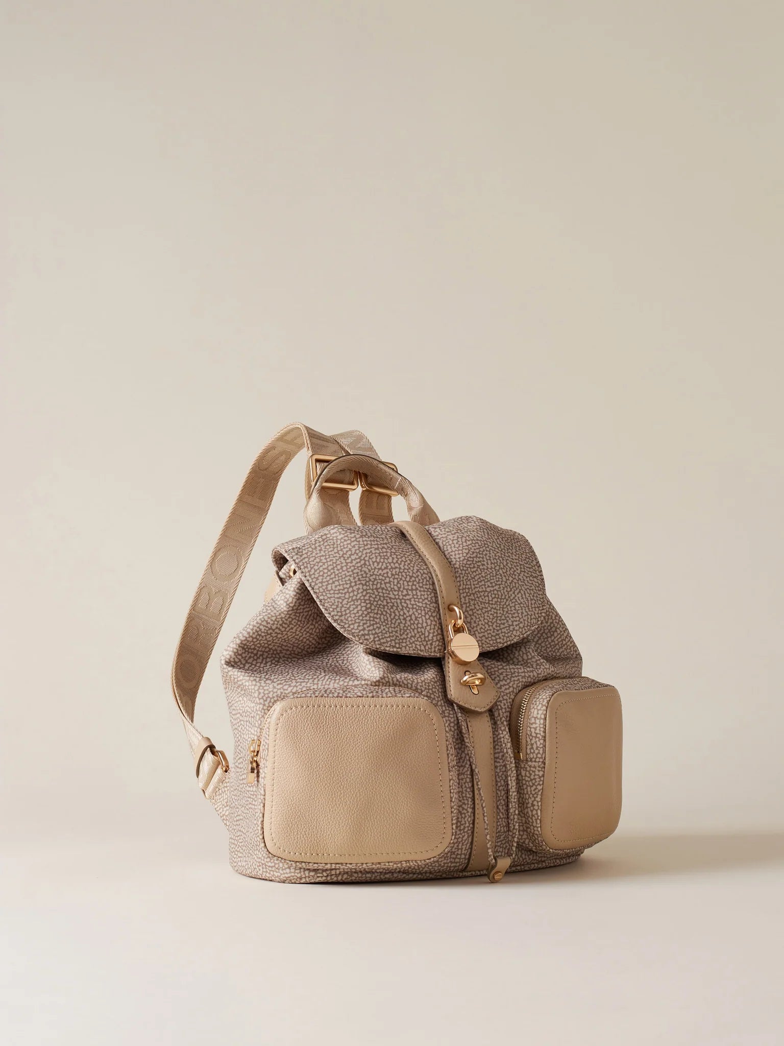 ZAINO MEDIO CON TASCHE - Sand