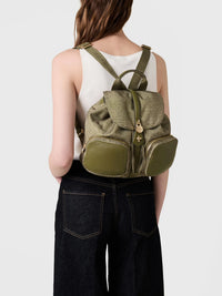 ZAINO MEDIO CON TASCHE - Olive