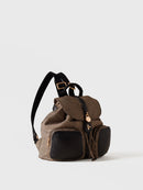 MITTLERER RUCKSACK MIT TASCHEN - Olive