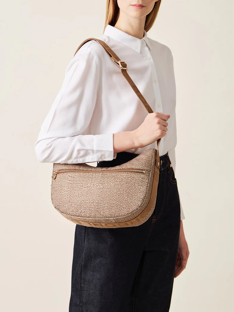 LUNA BAG SMALL IN JET - Beige Brown