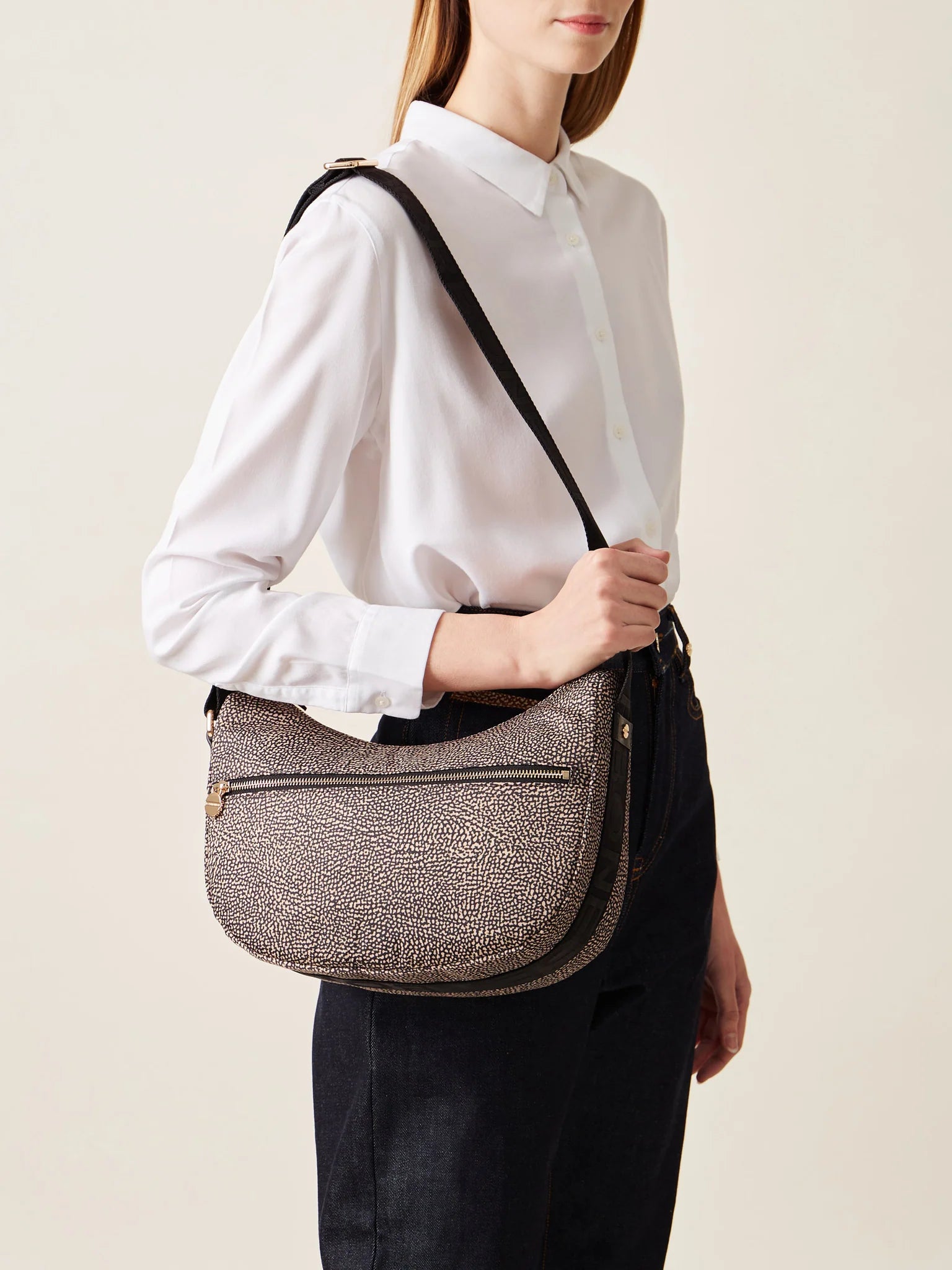 LUNA BAG SMALL IN JET - Op Natural/Black
