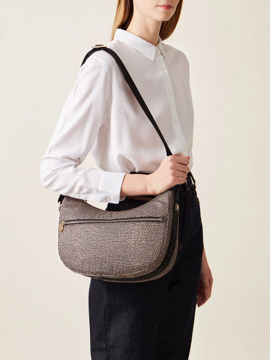 LUNA BAG SMALL IN JET - Op Natural/Black