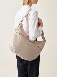 LUNA BAG MEDIUM IN JET -Sand