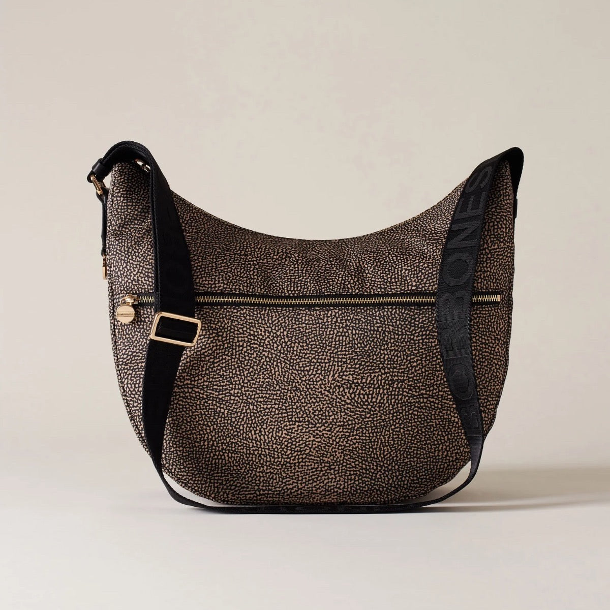 LUNA BAG MEDIUM IN JET - Op Natural/Black