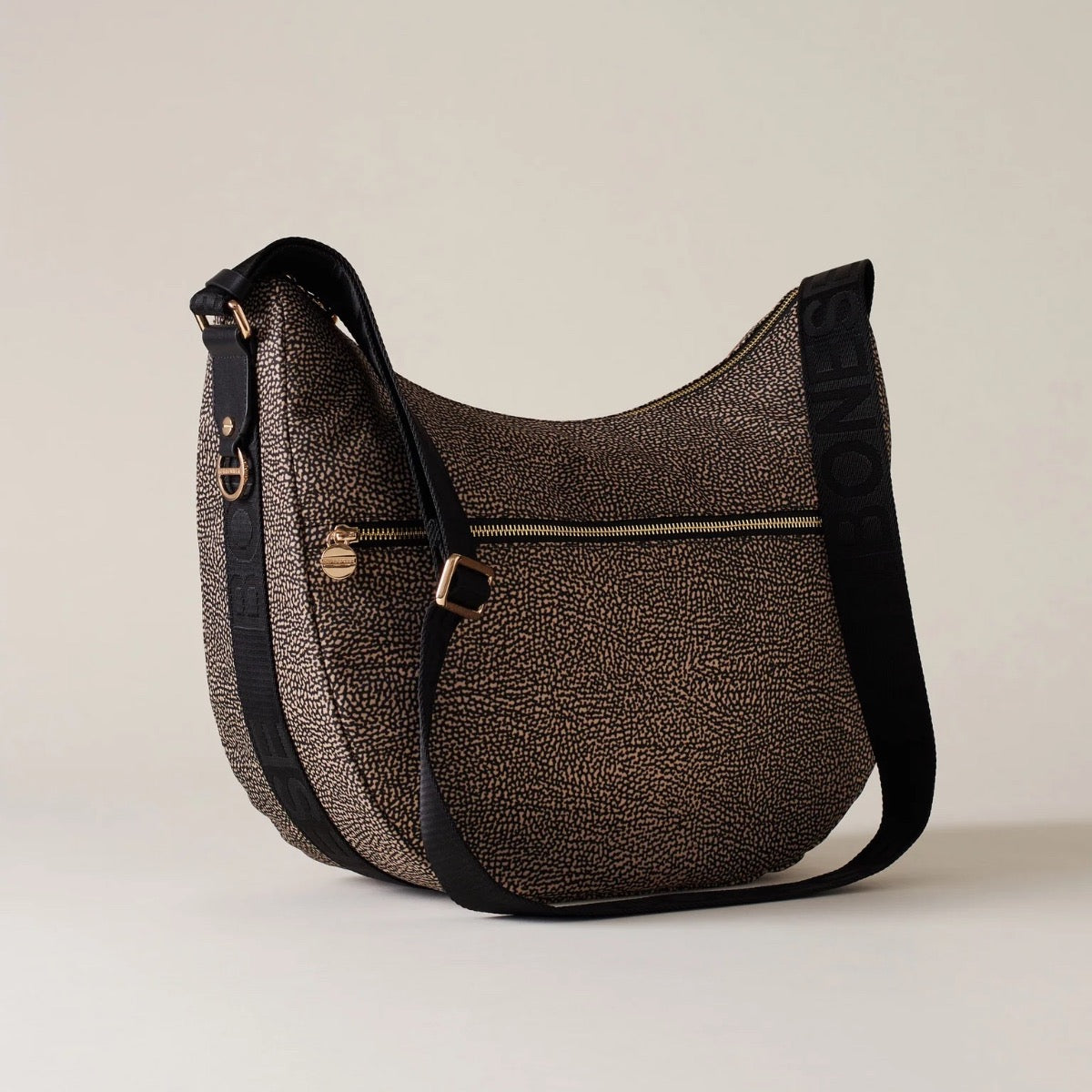 LUNA BAG MEDIUM IN JET - Op Natural/Black image1