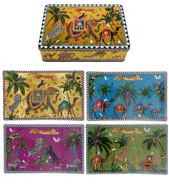 Tin Box 4 Flying Tiger Glass Plates