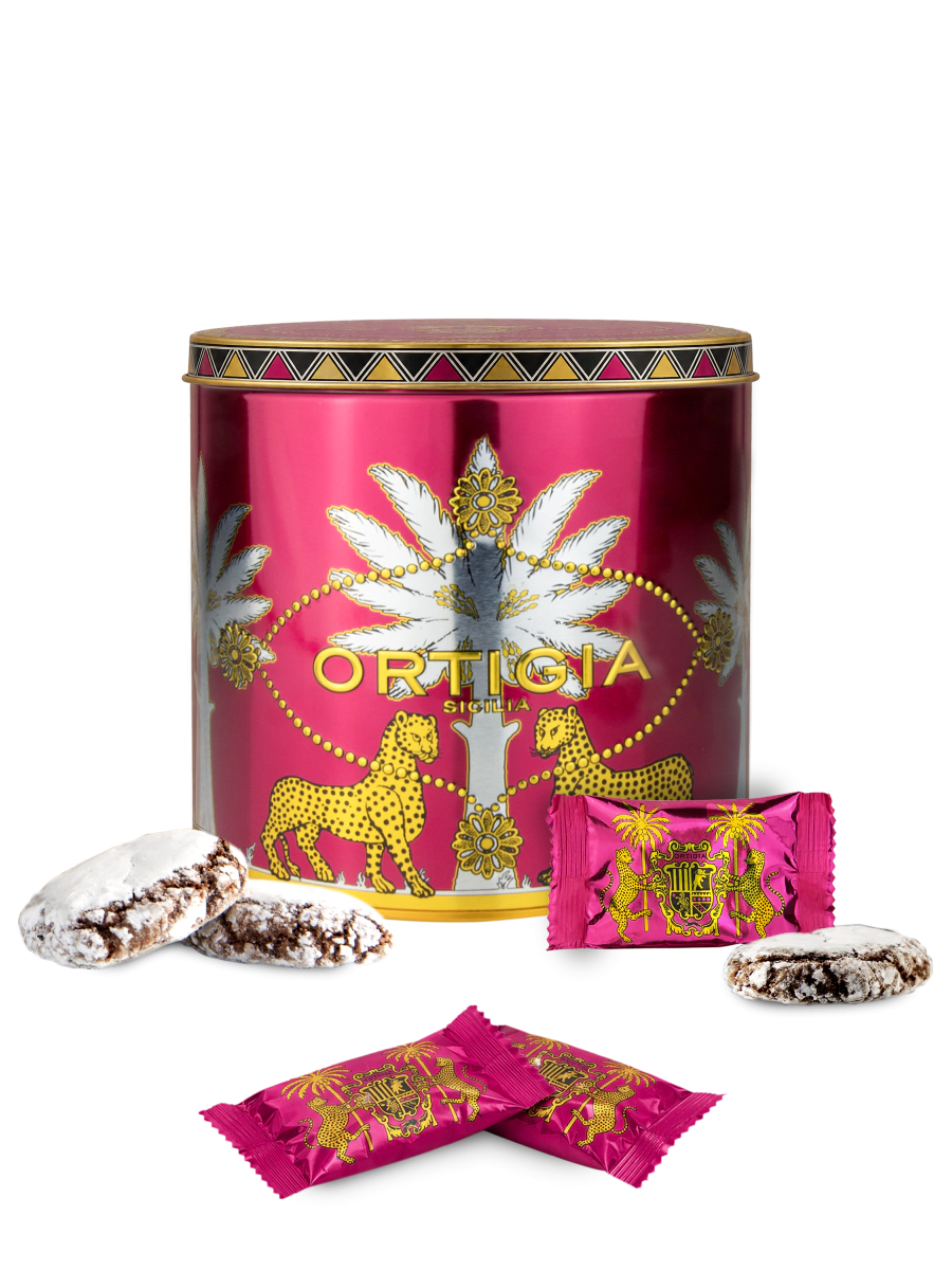 Chocolate Ricciarelli in Pink Tin 8 x 20g